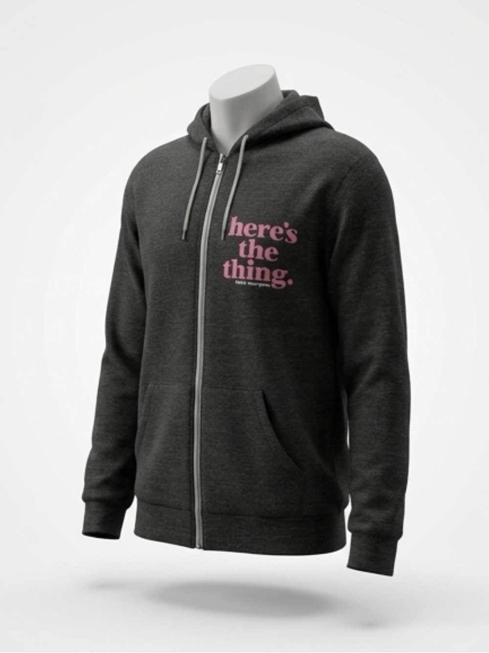 My Favourite Murder Podcast Zip Hoodie with Pink "here's the thing."